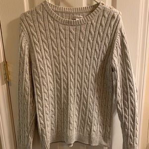 Croft & Barrow knot detail sweater, heather gray